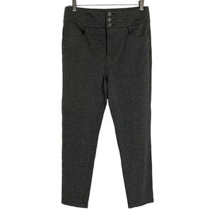 Ann Taylor sz 4P Pant Skinny Charcoal Gray Super Stretch Three Button High-Rise